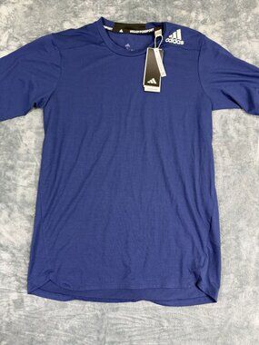 Adidas Aeroready Mens Blue Athletic T-Shirt Small Lightweight & Moisture-Wicking